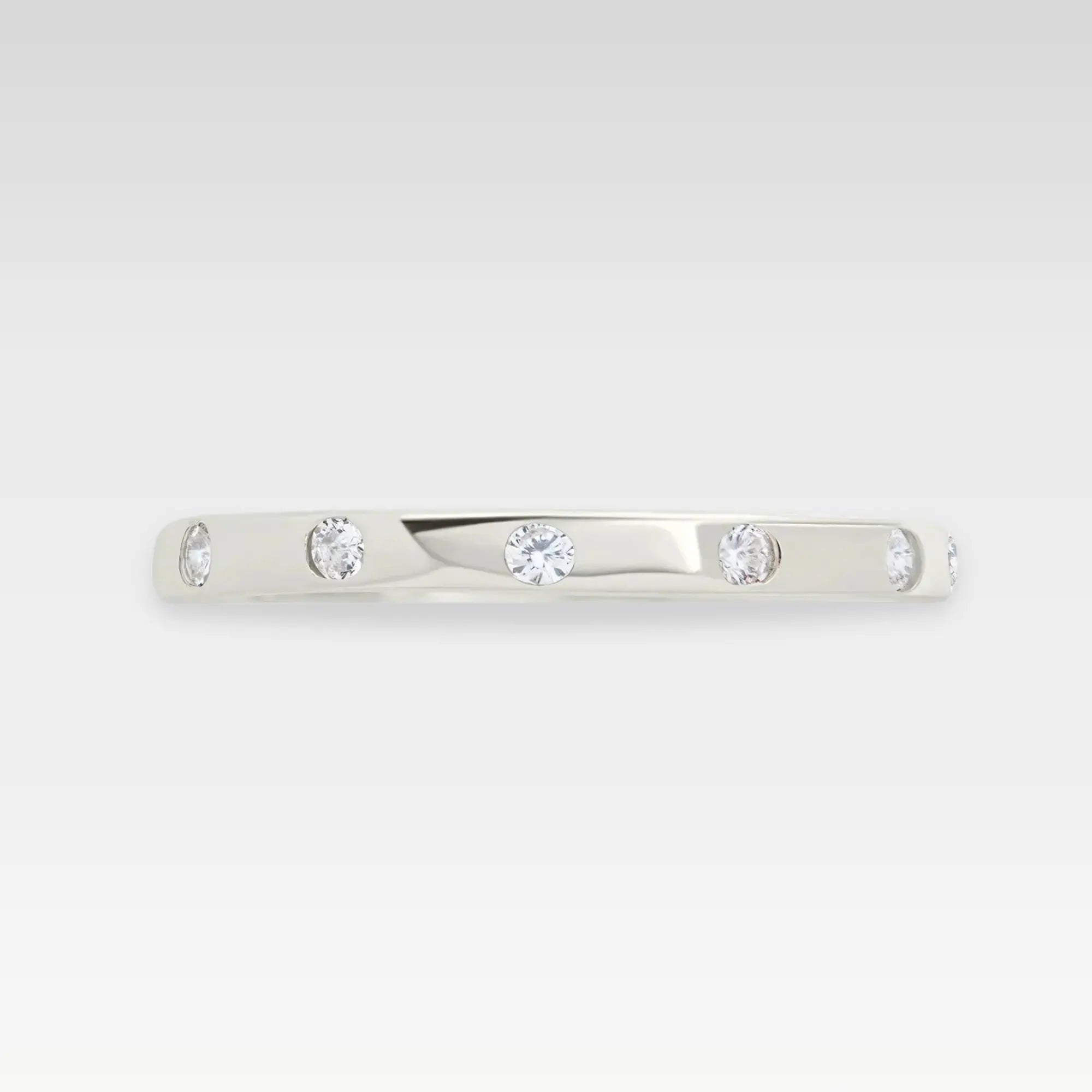 Elara CZ Sterling Silver Stud Ring